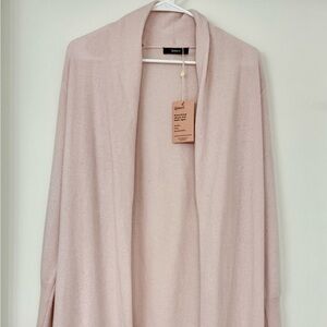 Quince Minimal Pink 100% Cashmere Duster Cardigan NWT Size M